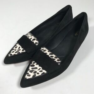 Clarks Black and White Patterned Loafers